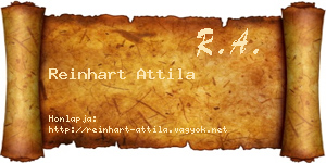 Reinhart Attila névjegykártya