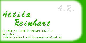 attila reinhart business card